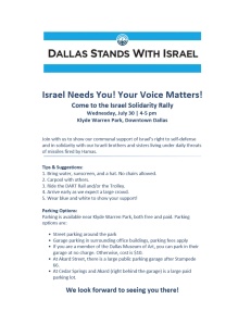 Israel Rally Flyer